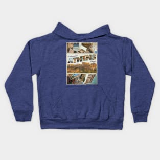 Greetings from Athens in Greece vintage style retro souvenir Kids Hoodie